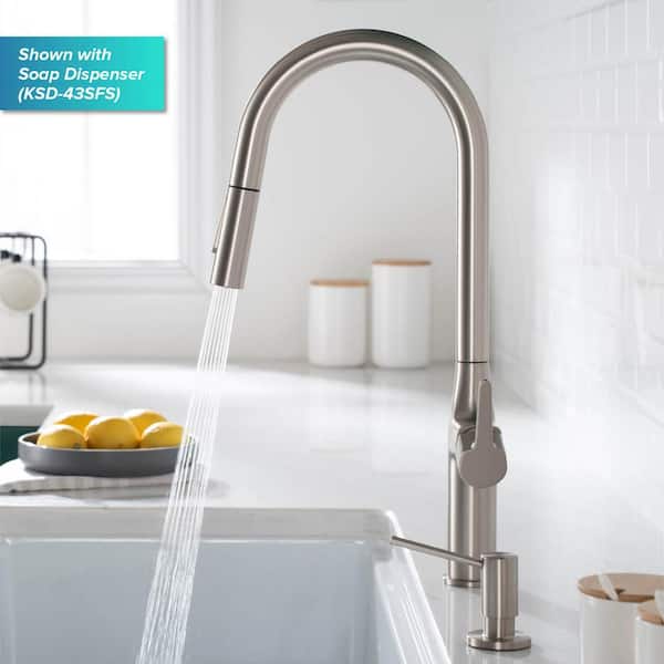 Oletto Single Handle Pull Down Sprayer Kitchen Faucet in Spot Free Stainless Steel