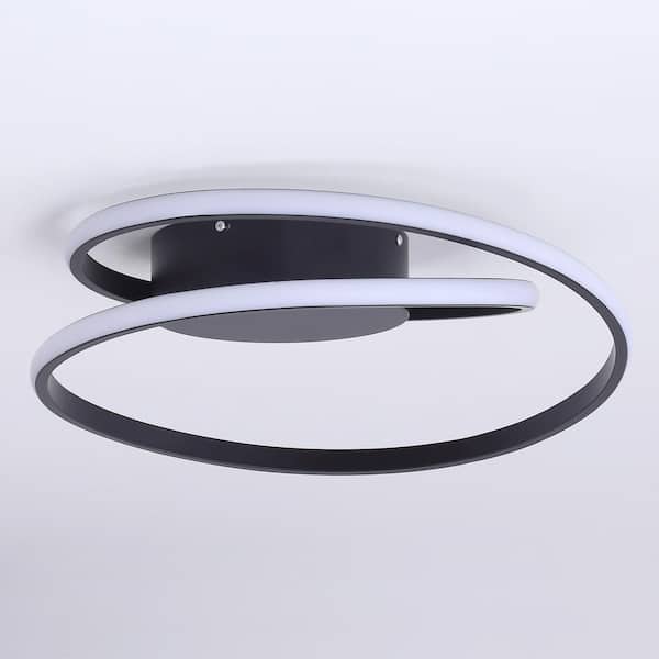 18.1 in. 1-Light Modern Linear LED Flush Mount Ceiling Lighting Fixtures