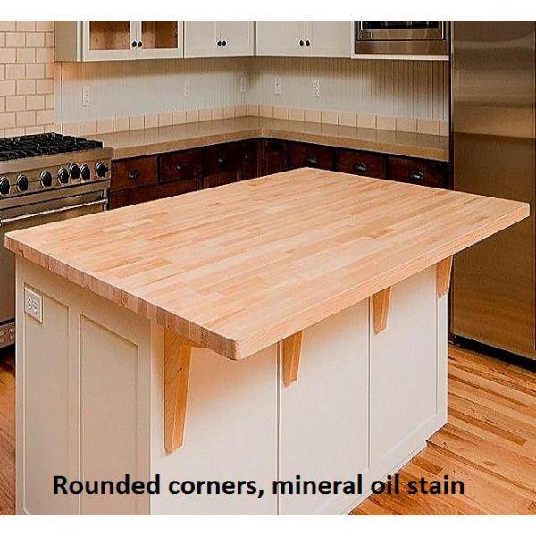 Allwood 1-1/2 in. x 2 ft. x 5 ft. Birch Butcher Block Project Panel/Table/Island Top with Routed Edges on Face