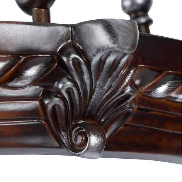 Bercello Estates 15 in. 2-Light Volterra Bronze Semi-Flush Mount with Etched Glass Shade