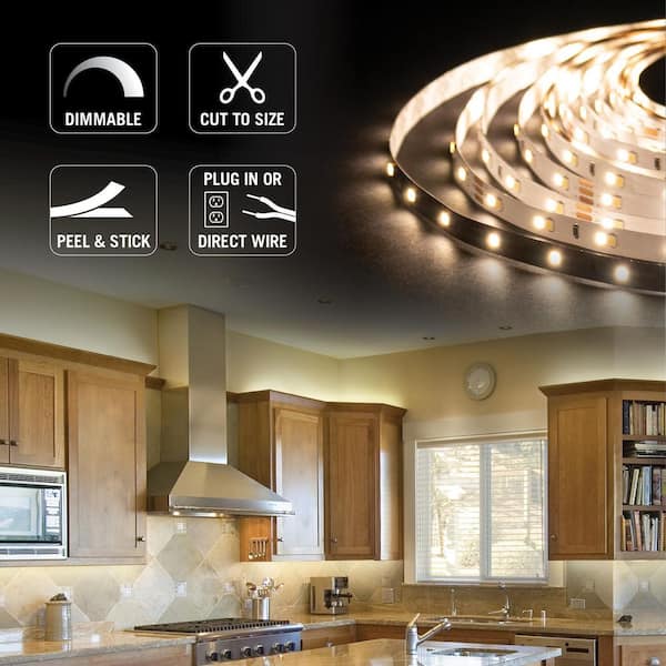 RibbonFlex Home 16 ft. LED Tunable White Tape Light Kit with Remote