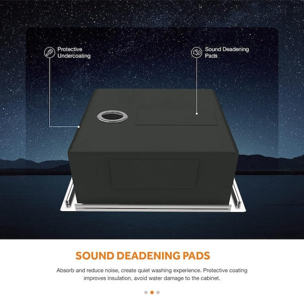 All-in-One Tight Radius Drop-In/Undermount 18G Stainless Steel 25 in. Single Bowl Kitchen Sink with Spring Neck Faucet