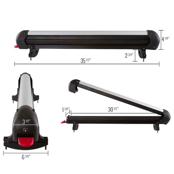 Large Ski and Snowboard 75 lbs. Capacity Roof Rack