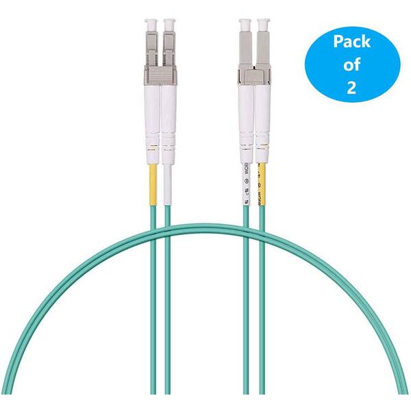 3 m LC/LC 10Gb Multi-Mode Duplex 50/125 OM3 Fiber Optic Cable (2-Pack)