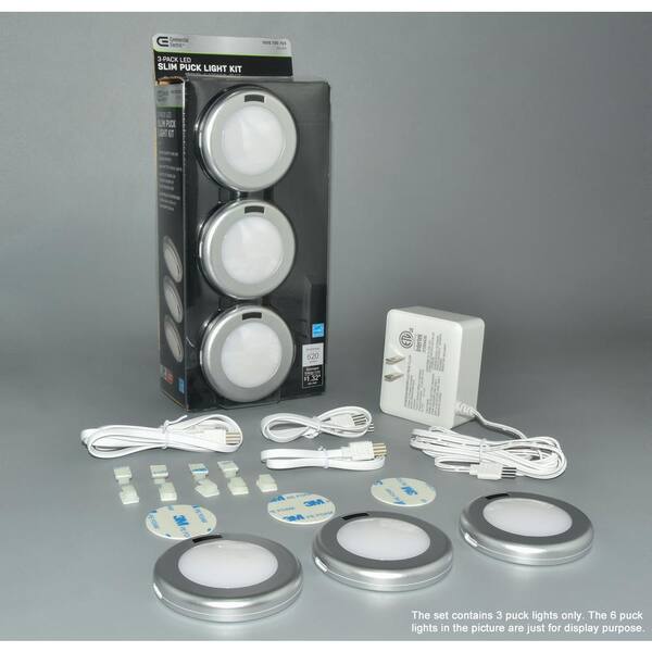 3-Light LED Puck Light Kit