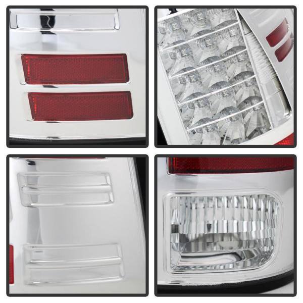 Dodge Ram 1500 13-18 / Ram 2500/3500 13-18 LED Tail Lights -( Not Compatible With Incandescent Model ) - Chrome