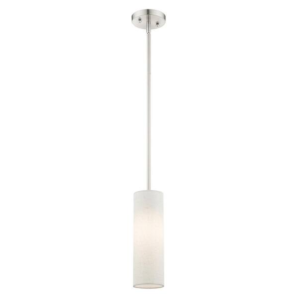 Mercury 1 Light Brushed Nickel Mini Pendant