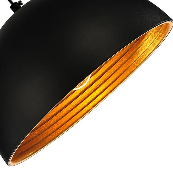 Modest 1 Light Down Mini Pendant With Black Finish