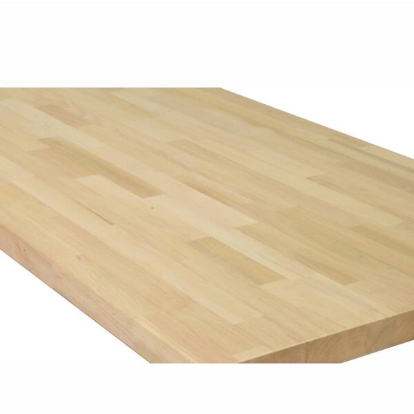 6 ft. L x 25 in. D Unfinished Alder Solid Wood Butcher Block Countertop With Eased Edge