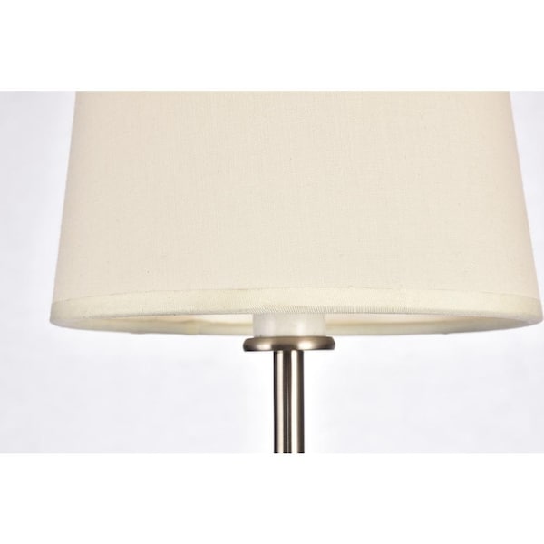 Timeless Home Mercy 5.5 in. W x 15 in. H 1-Light Burnished Nickel Wall Sconce