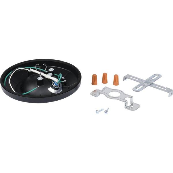 Intrinsic Collection 7.25 in. Black Flush Mount LED Adjustable Eyeball Ceiling Fixture