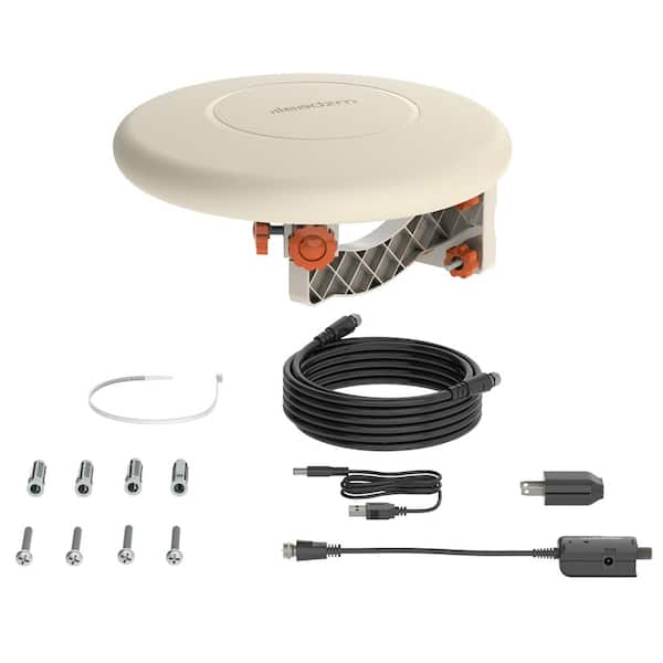 HDTV Antenna Amplified Digital TV Antenna 150 Miles Range 360-Degree Rotation Outdoor