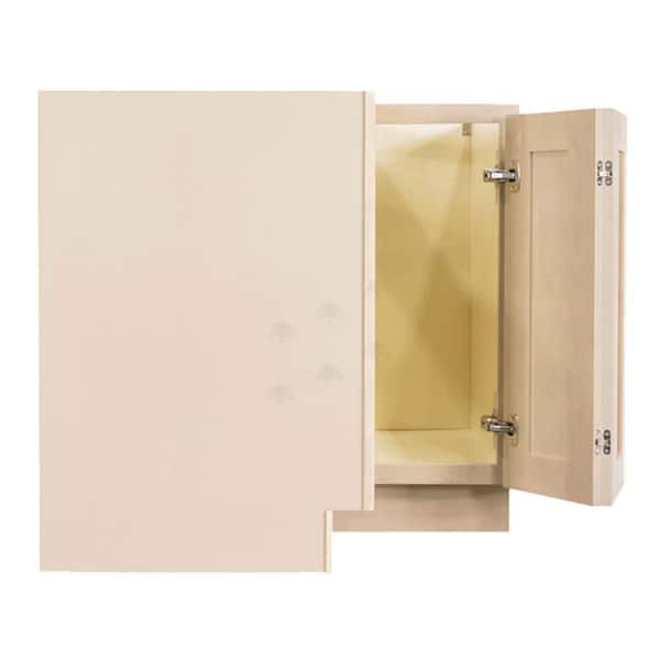 Lancaster Shaker Assembled 36 in. x 34.5 in. x 24 in. Base Lazy Susan Cabinet in Stone Wash