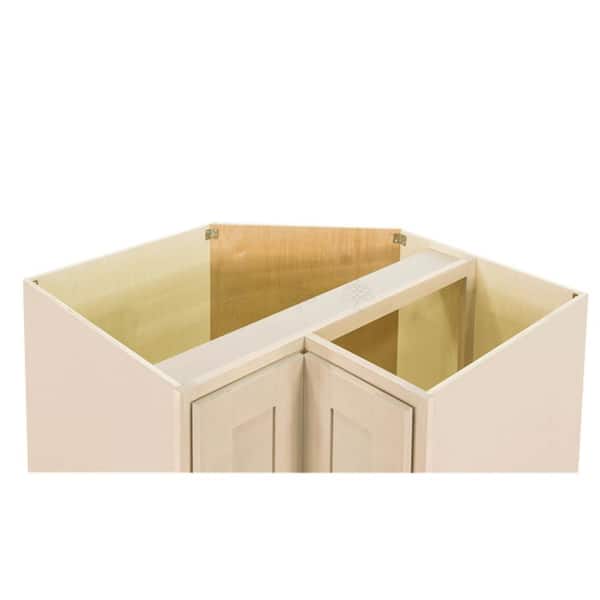 Lancaster Shaker Assembled 36 in. x 34.5 in. x 24 in. Base Lazy Susan Cabinet in Stone Wash