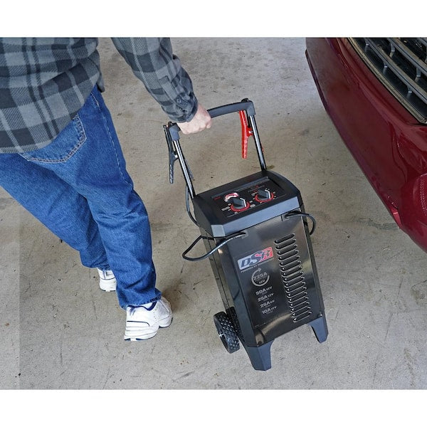 DSR ProSeries Automotive 6-Volt/12-Volt 225-Amp Manual Wheel Battery Charger and Jump Starter