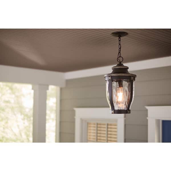 McCarthy 1-Light Bronze Outdoor Chain Hung Lantern