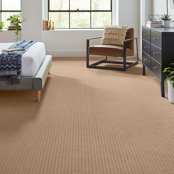 Canter  - Ecru - Beige 38 oz. Triexta Pattern Installed Carpet