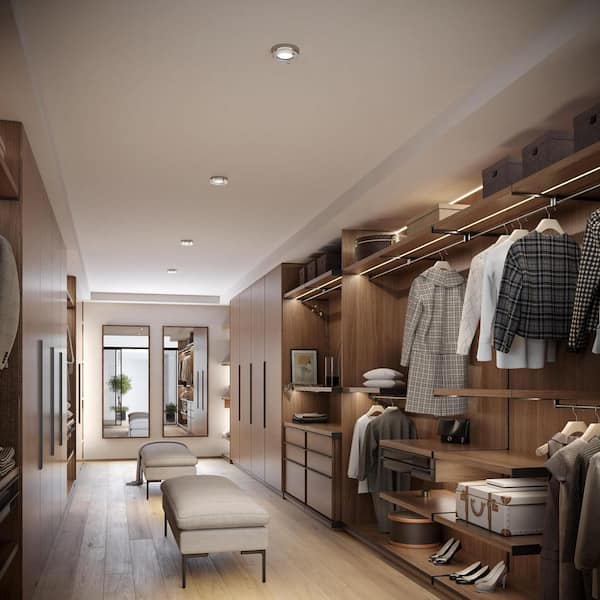 5.5 in. Flush Mount Collection 10.5-Watt Brushed Nickel Integrated LED Flush Mount