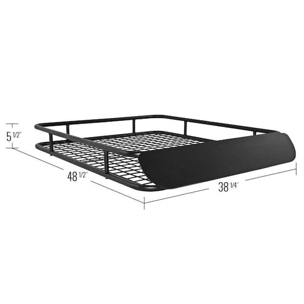 150 lbs. Capacity Steel Roof Cargo Carrier Basket with Wind Fairing