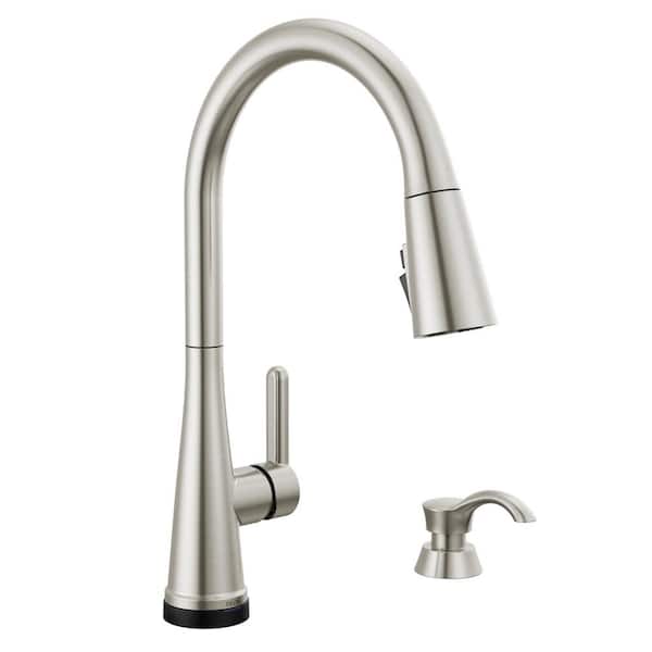 Greydon Touch2O Single Handle Pull Down Sprayer Kitchen Faucet with ShieldSpray Technology in SpotShield Stainless Steel