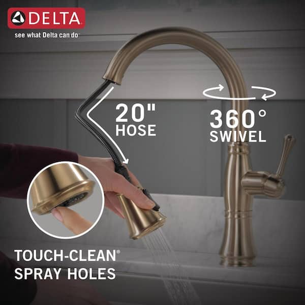 Cassidy Single-Handle Pull-Down Sprayer Kitchen Faucet in Lumicoat Champagne Bronze