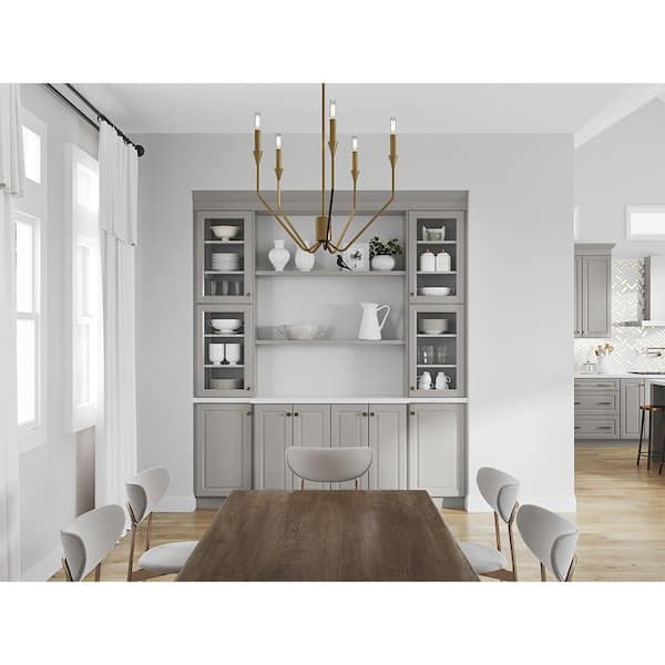 Designer Series Elgin Assembled 24x36x12.25 in. Diagonal Wall Kitchen Cabinet in Heron Gray