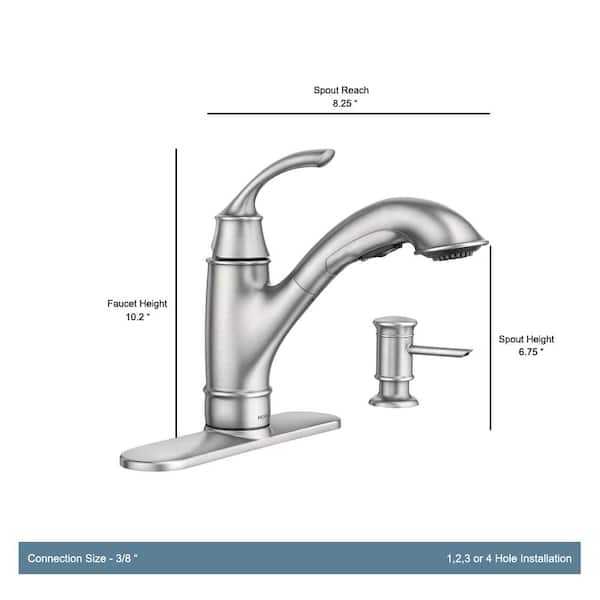 Marietta Single-Handle Pull-Out Sprayer Kitchen Faucet in Spot Resist Stainless