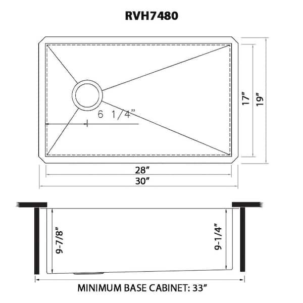 Slope Bottom Offset Drain 16-Gauge Stainless Steel 30 in. Single Bowl Undermount Kitchen Sink
