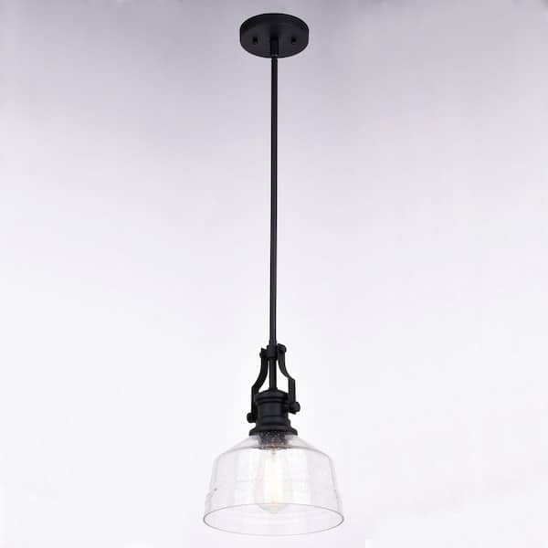 Beloit Black Farmhouse Kitchen Island Mini Chandelier Pendant Ceiling Light Clear Glass
