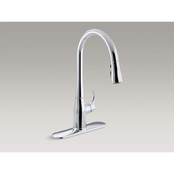 Simplice Single-Handle Pull-Down Sprayer Kitchen Faucet with DockNetik and Sweep Spray in Polished Chrome