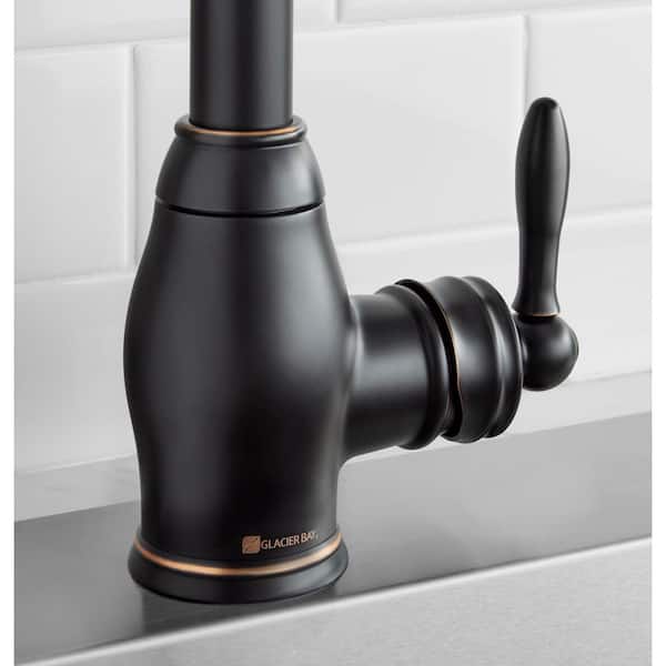 Newbury Single-Handle Pull-Down Sprayer Kitchen Faucet in Oil-Rubbed Bronze