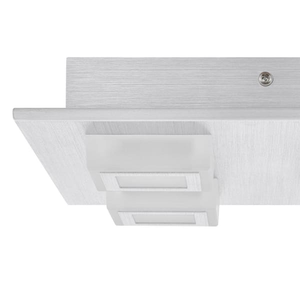 Garfield 11 in. Integrated LED Brushed Aluminum Square Track Flush Mount