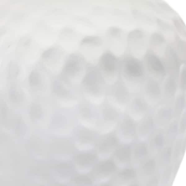 20.08 in. White Traditional Ceramic Textured Imprint Winding Table Desk Lamp with Matching Empire Fabric Shade