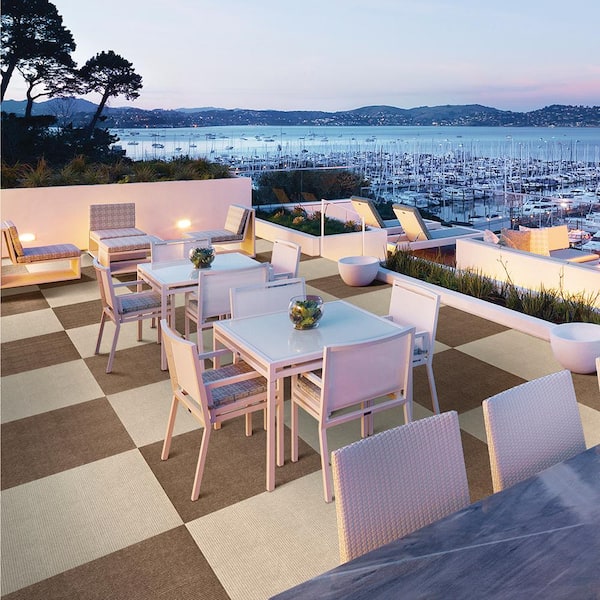 First Impressions Gray Commercial 24 in. x 24 Peel and Stick Carpet Tile (15 Tiles/Case) 60 sq. ft.