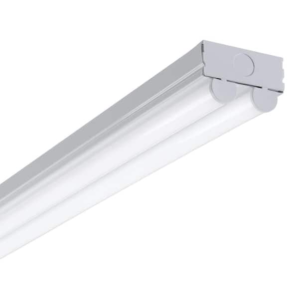 8 ft. 2-Light Linear White Integrated LED Garage Strip Light with 8913 Lumens, 4000K