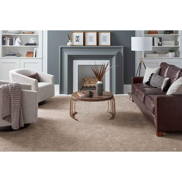 Corry Sound  - River Stone - Gray 38 oz. Polyester Pattern Installed Carpet
