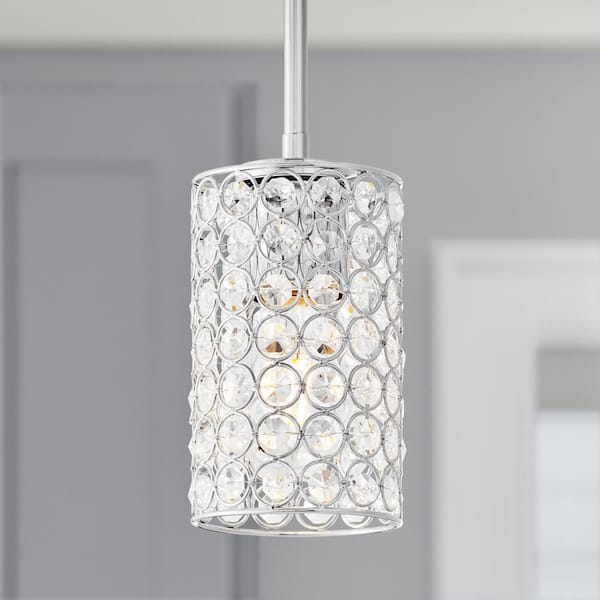 2-1/4 in. Fitter Small Crystal Cylinder Pendant Lamp Shade