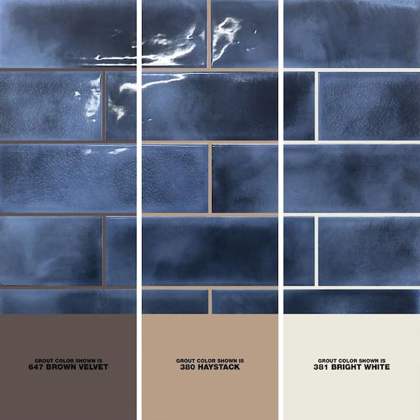 Piston Camp Blue 4 in. x 12 in. 7mm Glazed Ceramic Subway Wall Tile (34-piece 10.97 sq. ft. / box)
