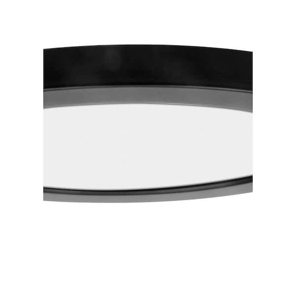ModPLUS 7 in. 1-Light Black LED Flush Mount