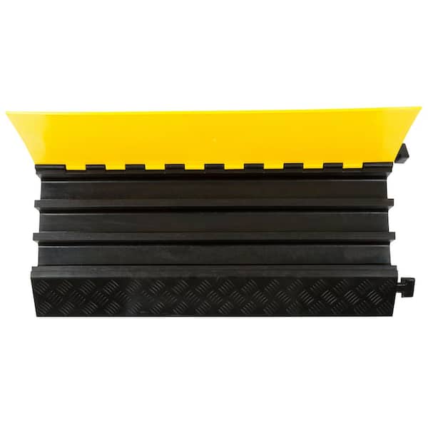 3 ft. L 3-Channel 2.5 in. Industrial Rubber Cable Ramp