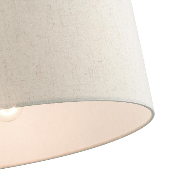 Whitney 3 Light English Bronze Drum Pendant