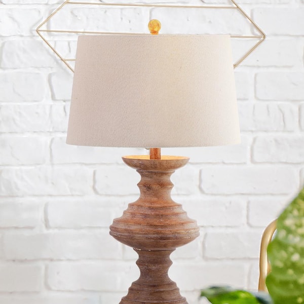 Scarlett 26.5 in. Brown Resin Table Lamp