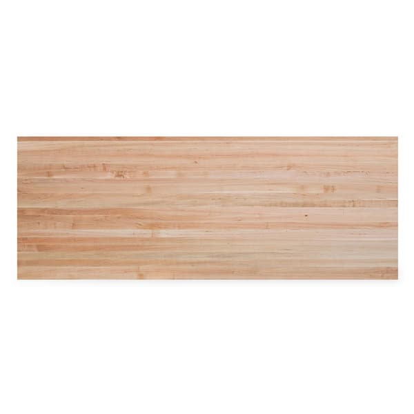 6 ft. L x 36 in. D x 1.75 in. T Finished Maple Solid Wood Butcher Block Island Countertop With Eased Edge