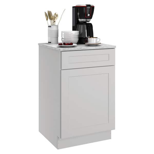 21 in.W x 24 in.D x 34.5 in.H in Shaker Dove Plywood Ready to Assemble Base Kitchen Cabinet with 1-Drawer 1-Door