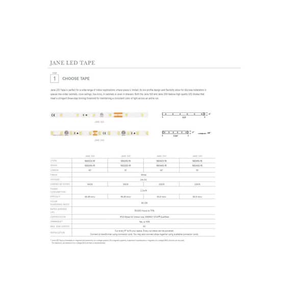 Jane 200 10 ft. Integrated LED White Under Cabinet Tape Light