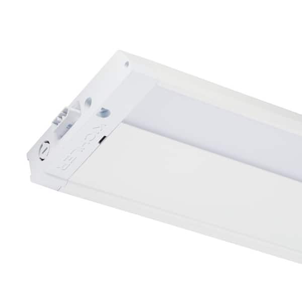 4U Series 12 in. 2700K LED Textured White Under Cabinet Light with Frosted Diffuser