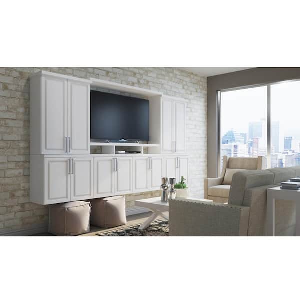 23.25 in. W x 34.5 in. H Matching Base Cabinet End Panel in Satin White (2-Pack)