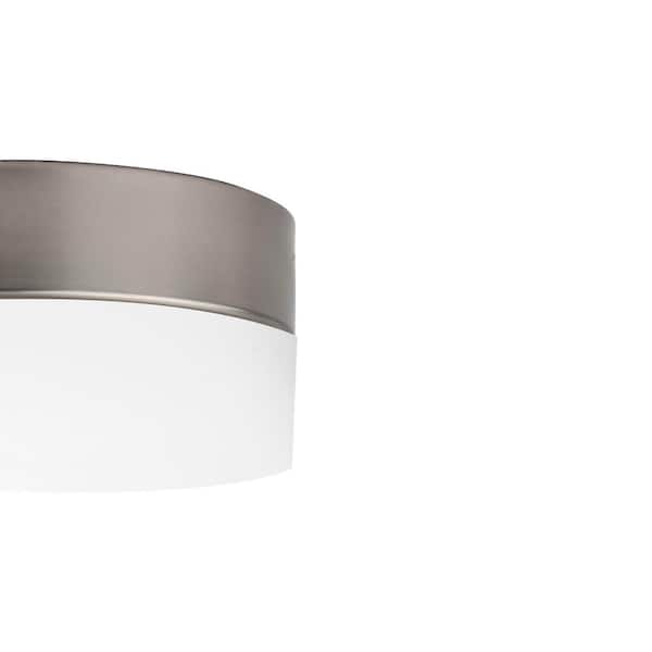 11 in. Brushed Nickel LED Flush Mount