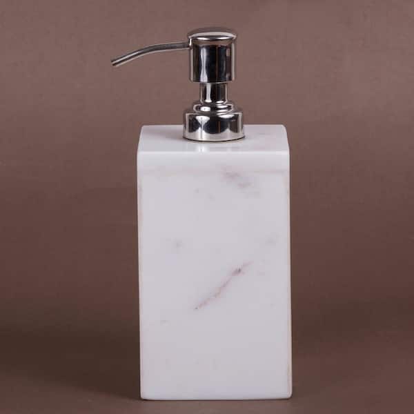Taj Natural Marble Liquid Soap Dispenser in Off-White Color
