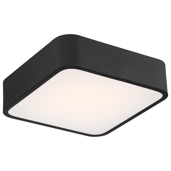 Granada 12 in. 1-Light Black LED Flush Mount